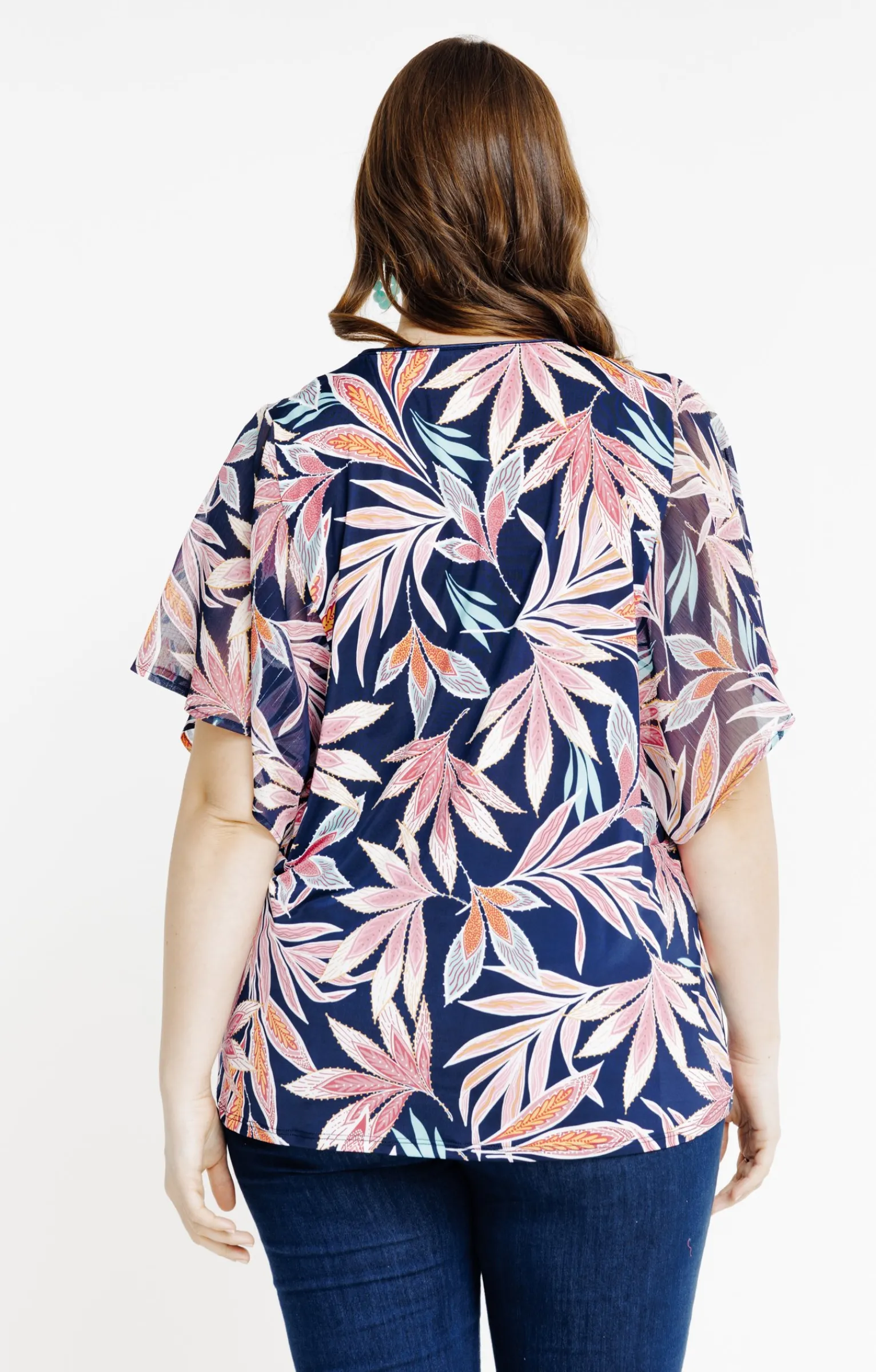 Toscane Boutique Tee-shirts|Tee-shirt forme poncho imprimé ROSE BARBIE