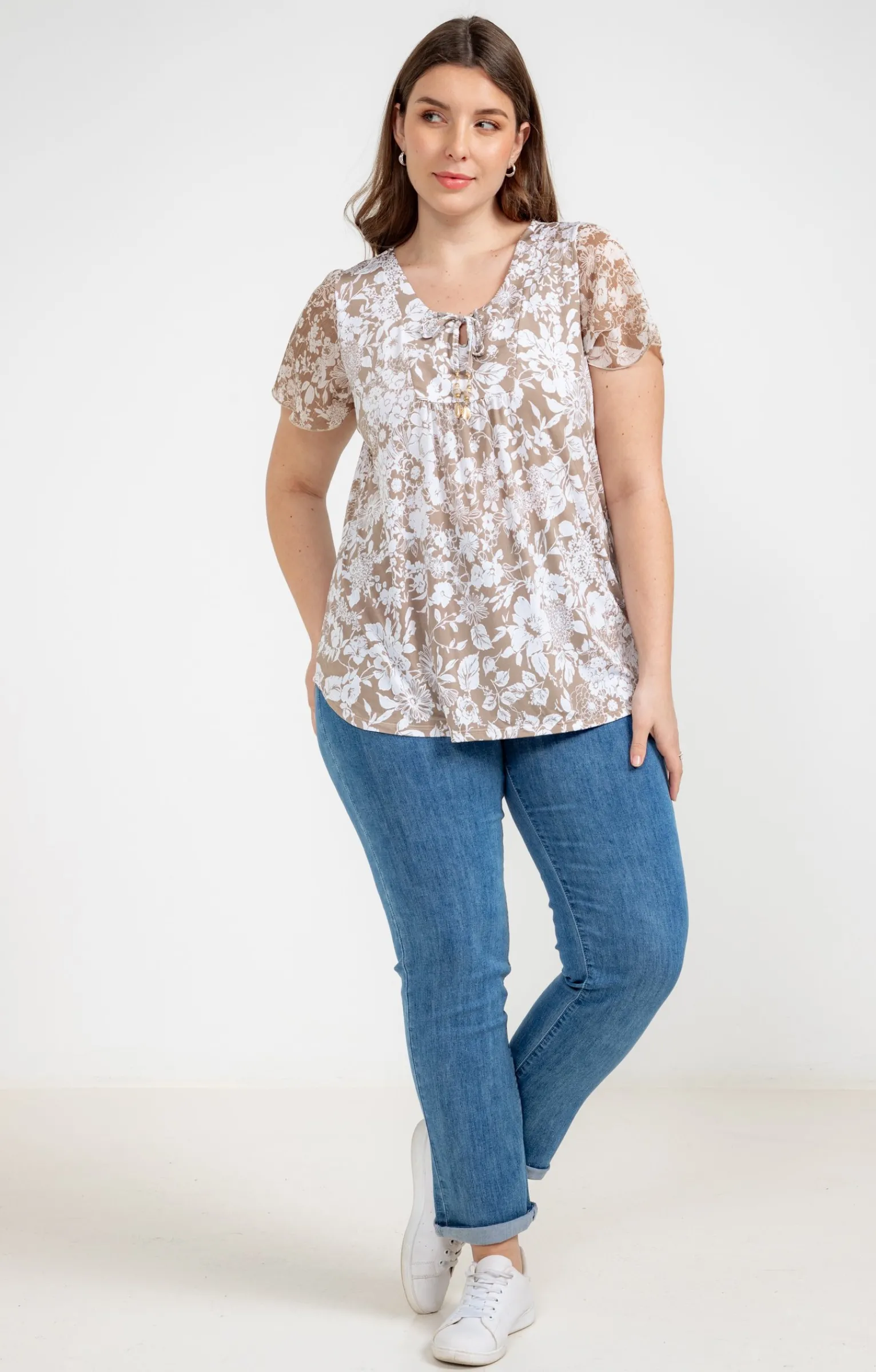 Toscane Boutique Tee-shirts|Tee-shirt imprimé TAUPE