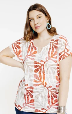 Toscane Boutique Tee-shirts|Tee-shirt imprimé CORAIL