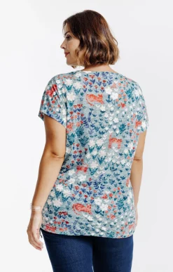 Toscane Boutique Tee-shirts|Tee-shirt imprimé chats KAKI CLAIR