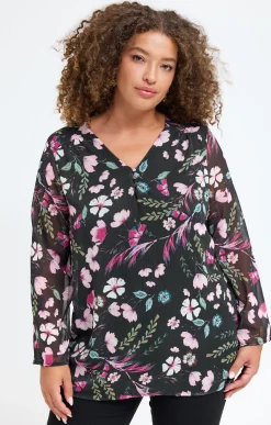 Toscane Boutique Tee-shirts|Tee-shirt imprimé fleuri BOIS DE ROSE