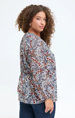 Toscane Boutique Tee-shirts|Tee-shirt imprimé fleuri BLEU