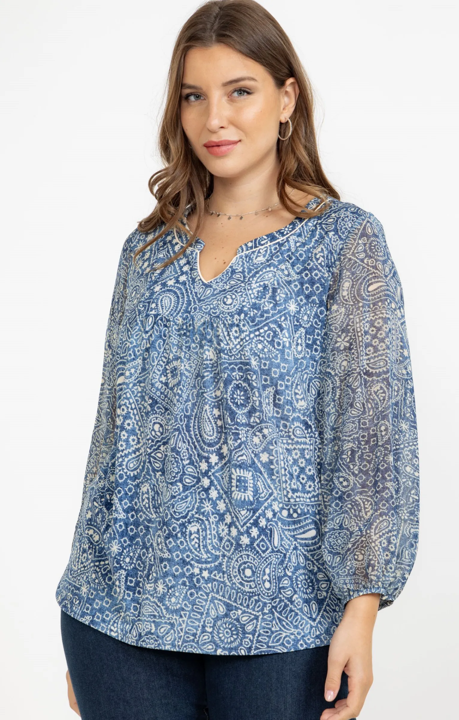 Toscane Boutique Tee-shirts|Tee-shirt imprimé jeans MARINE