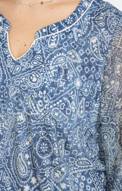 Toscane Boutique Tee-shirts|Tee-shirt imprimé jeans MARINE