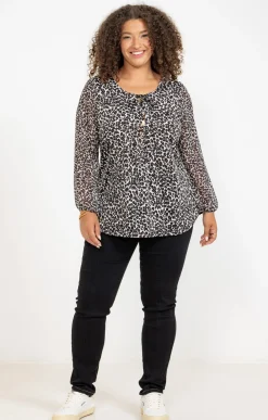 Toscane Boutique Tee-shirts|Tee-shirt imprimé léopard CREME