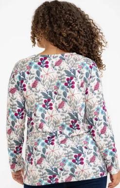 Toscane Boutique Tee-shirts|Tee-shirt maille chaude imprimé ECRU