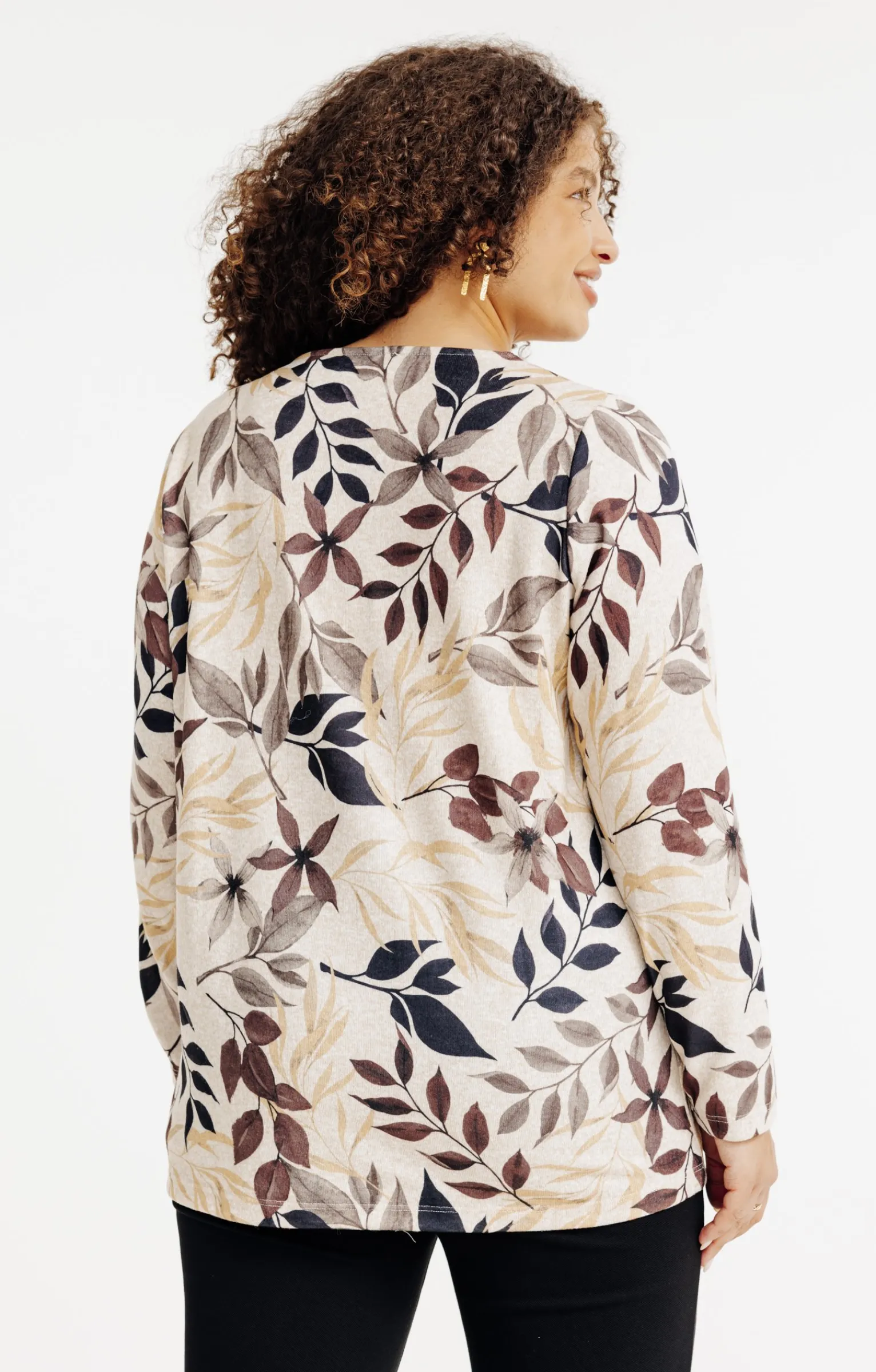 Toscane Boutique Tee-shirts|Tee-shirt maille chaude imprimé BEIGE