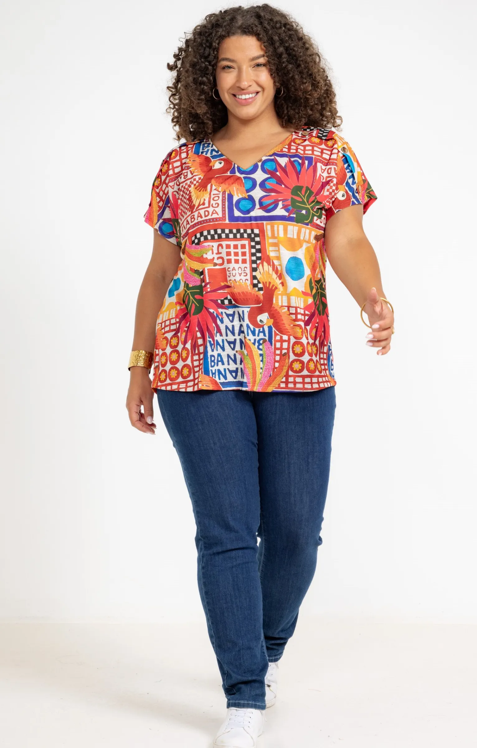 Toscane Boutique Tee-shirts|Tee-shirt multocolore FUCHSIA