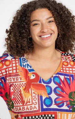 Toscane Boutique Tee-shirts|Tee-shirt multocolore FUCHSIA