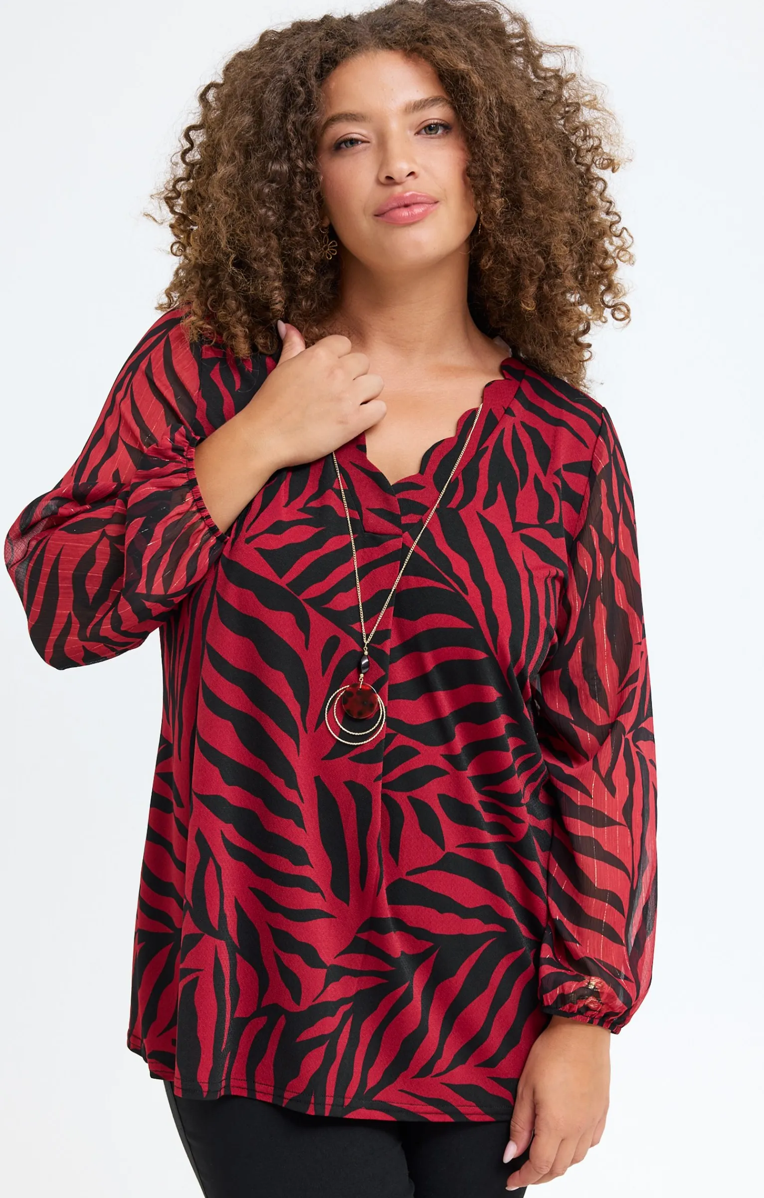 Toscane Boutique Tee-shirts|Tee-shrit imprimé et collier TERRACOTTA