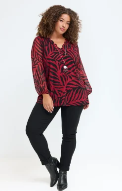 Toscane Boutique Tee-shirts|Tee-shrit imprimé et collier TERRACOTTA