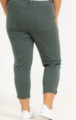 Toscane Boutique Pantalons|Tregging court détail rivet KAKI