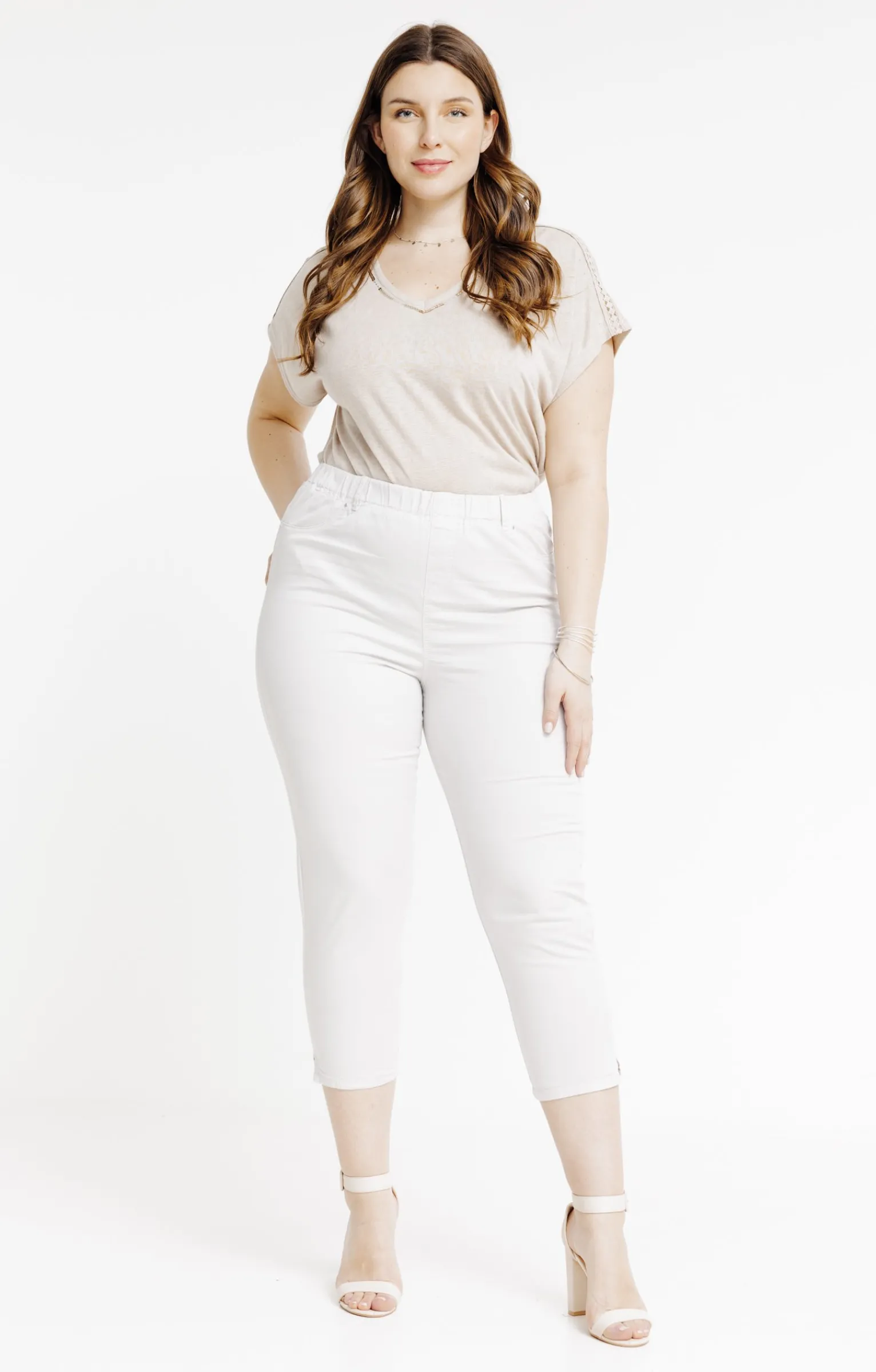 Toscane Boutique Pantalons|Tregging court détail rivet AVOINE