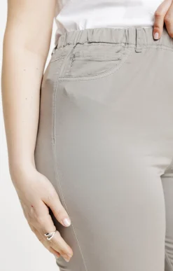 Toscane Boutique Pantalons|Tregging court détail strass smocked TAUPE