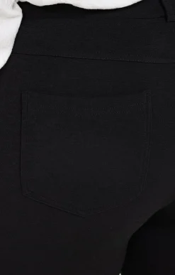 Toscane Boutique Pantalons|Tregging droit détail zip NOIR