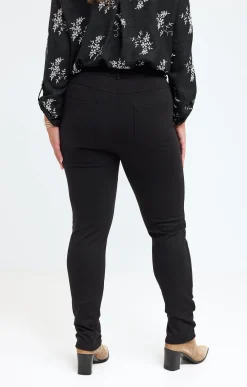 Toscane Boutique Pantalons|Tregging en maille poche décorée NOIR