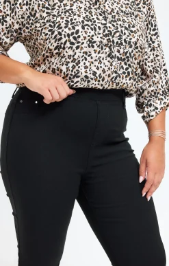 Toscane Boutique Pantalons|Tregging uni polaire NOIR