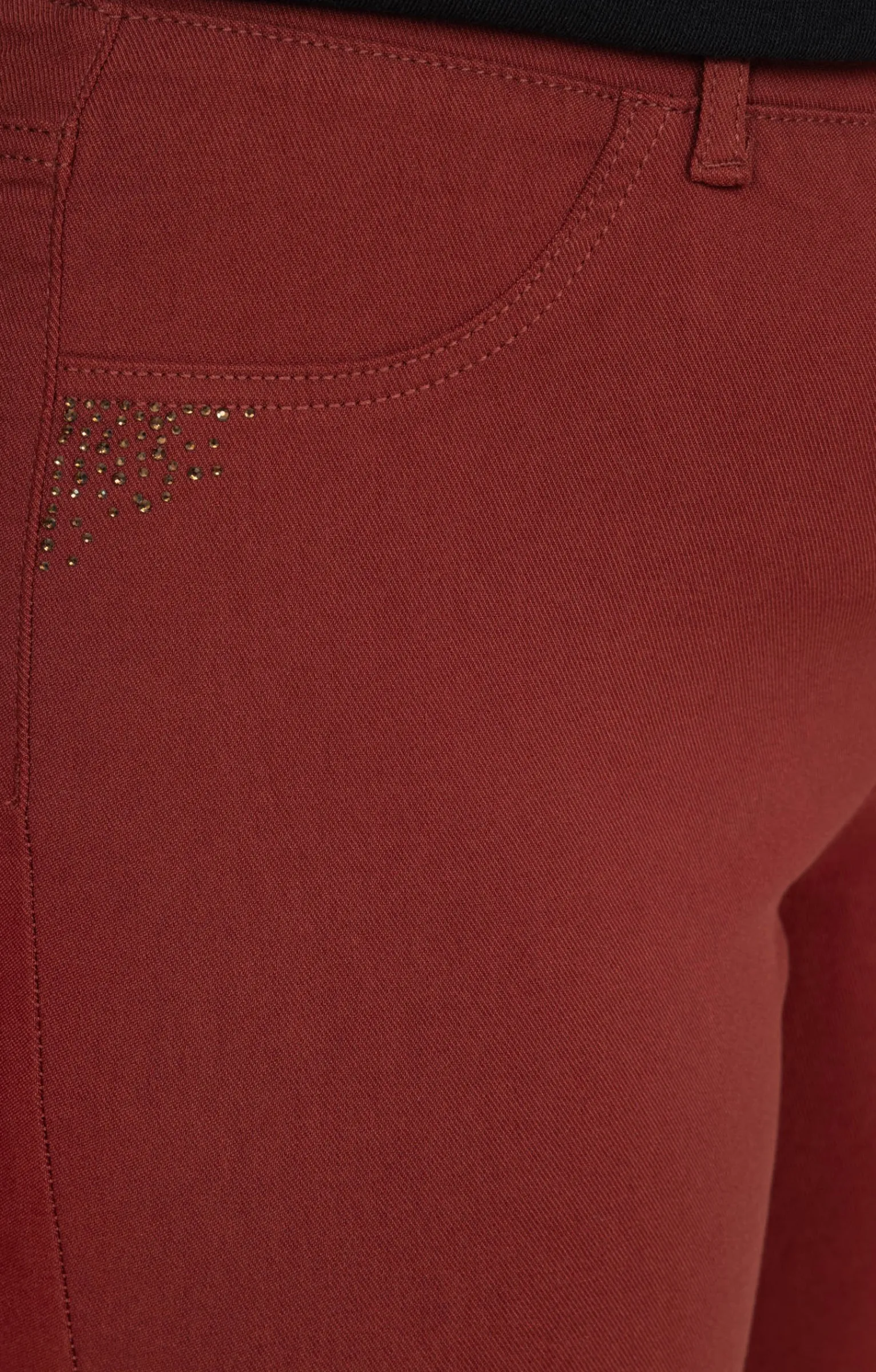 Toscane Boutique Pantalons|Tregging uni stretch BRIQUE