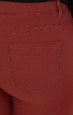 Toscane Boutique Pantalons|Tregging uni stretch BRIQUE