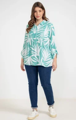 Toscane Boutique Chemisiers & Tuniques|Tunique en crepon imprimée CELADON