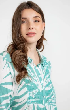 Toscane Boutique Chemisiers & Tuniques|Tunique en crepon imprimée CELADON