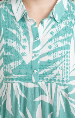 Toscane Boutique Chemisiers & Tuniques|Tunique en crepon imprimée CELADON