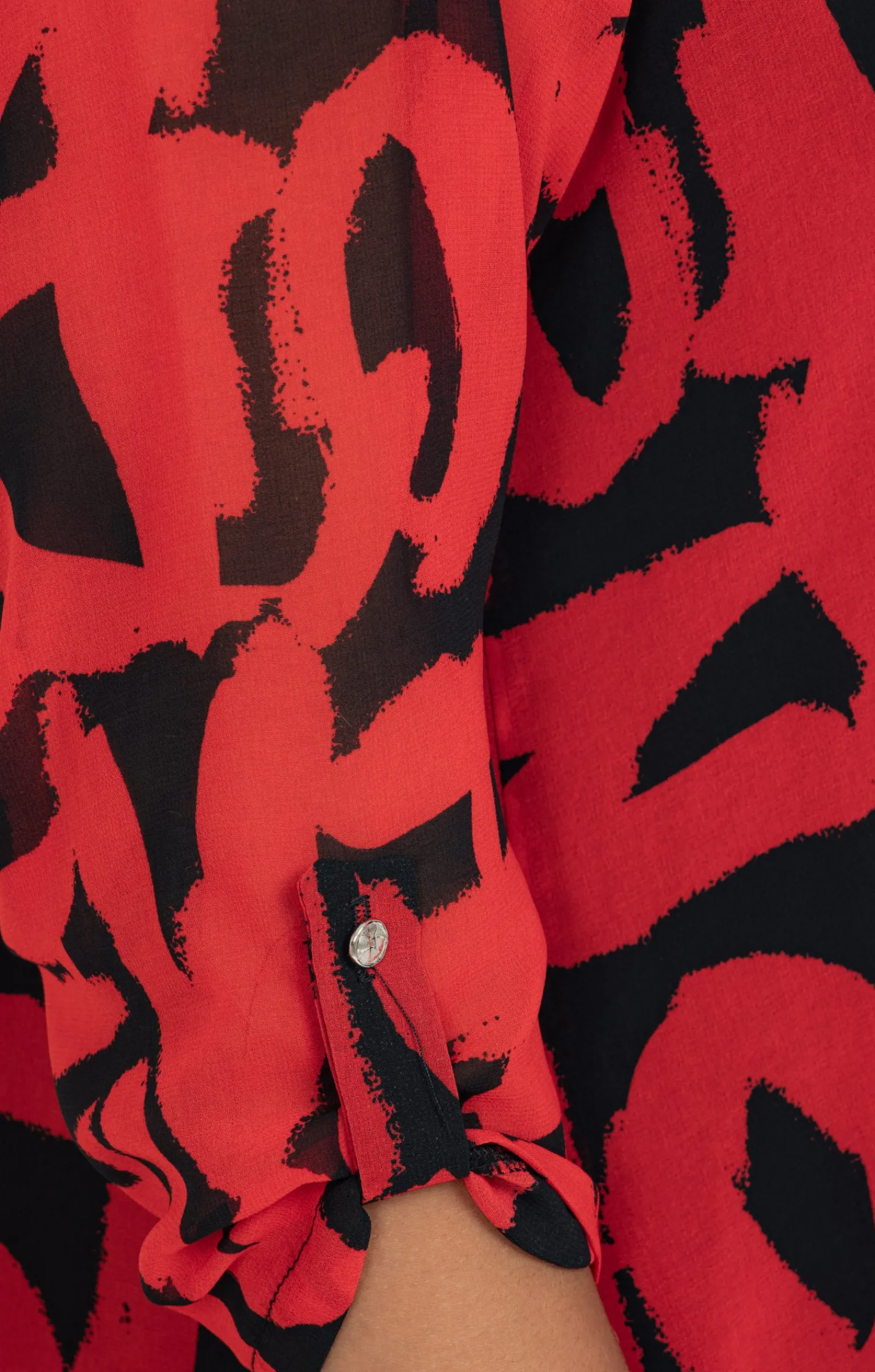 Toscane Boutique Chemisiers & Tuniques|Tunique imprimée avec collier ROUGE
