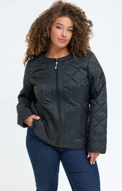 Toscane Boutique Parkas & Impers|Veste courte matelassée NOIR