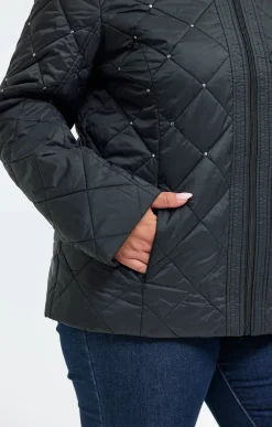 Toscane Boutique Parkas & Impers|Veste courte matelassée NOIR