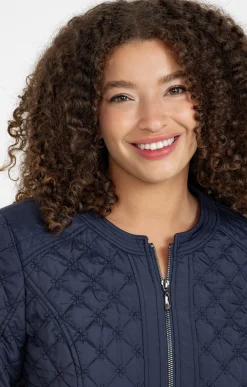 Toscane Boutique Parkas & Impers|Veste courte matelassée MARINE