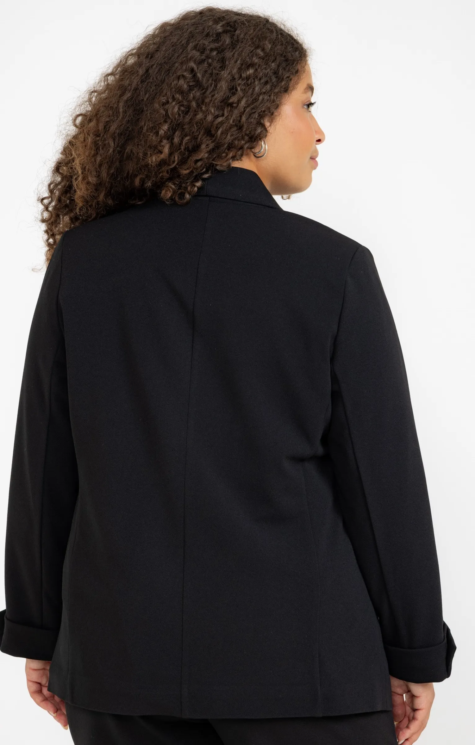 Toscane Boutique Vestes|Veste de tailleur revers aux manches NOIR