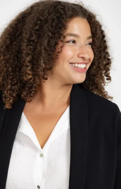 Toscane Boutique Vestes|Veste de tailleur revers aux manches NOIR