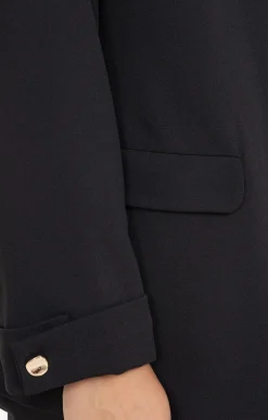 Toscane Boutique Vestes|Veste de tailleur revers aux manches NOIR