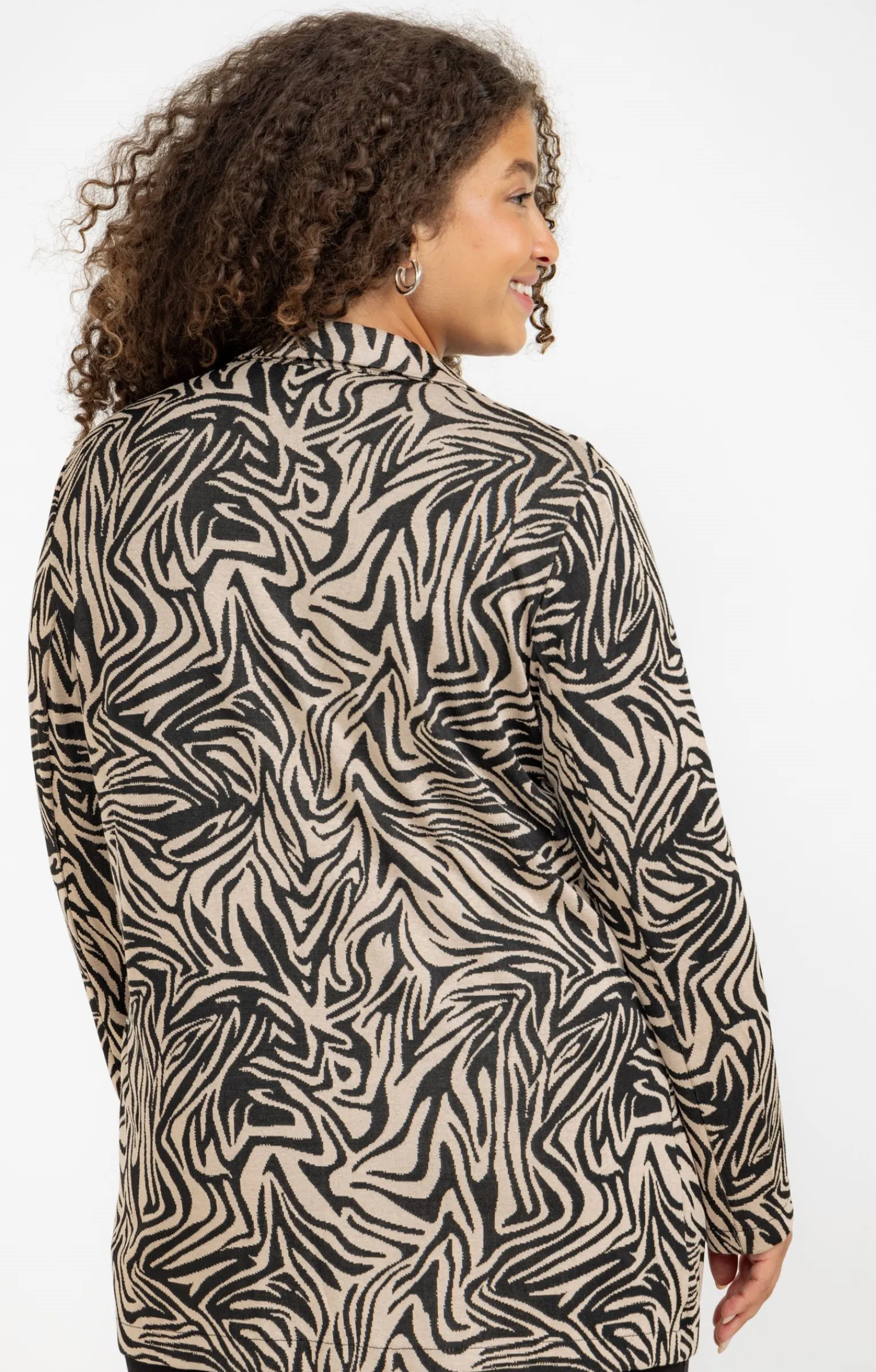 Toscane Boutique Vestes|Veste de tailleur zébrée BEIGE