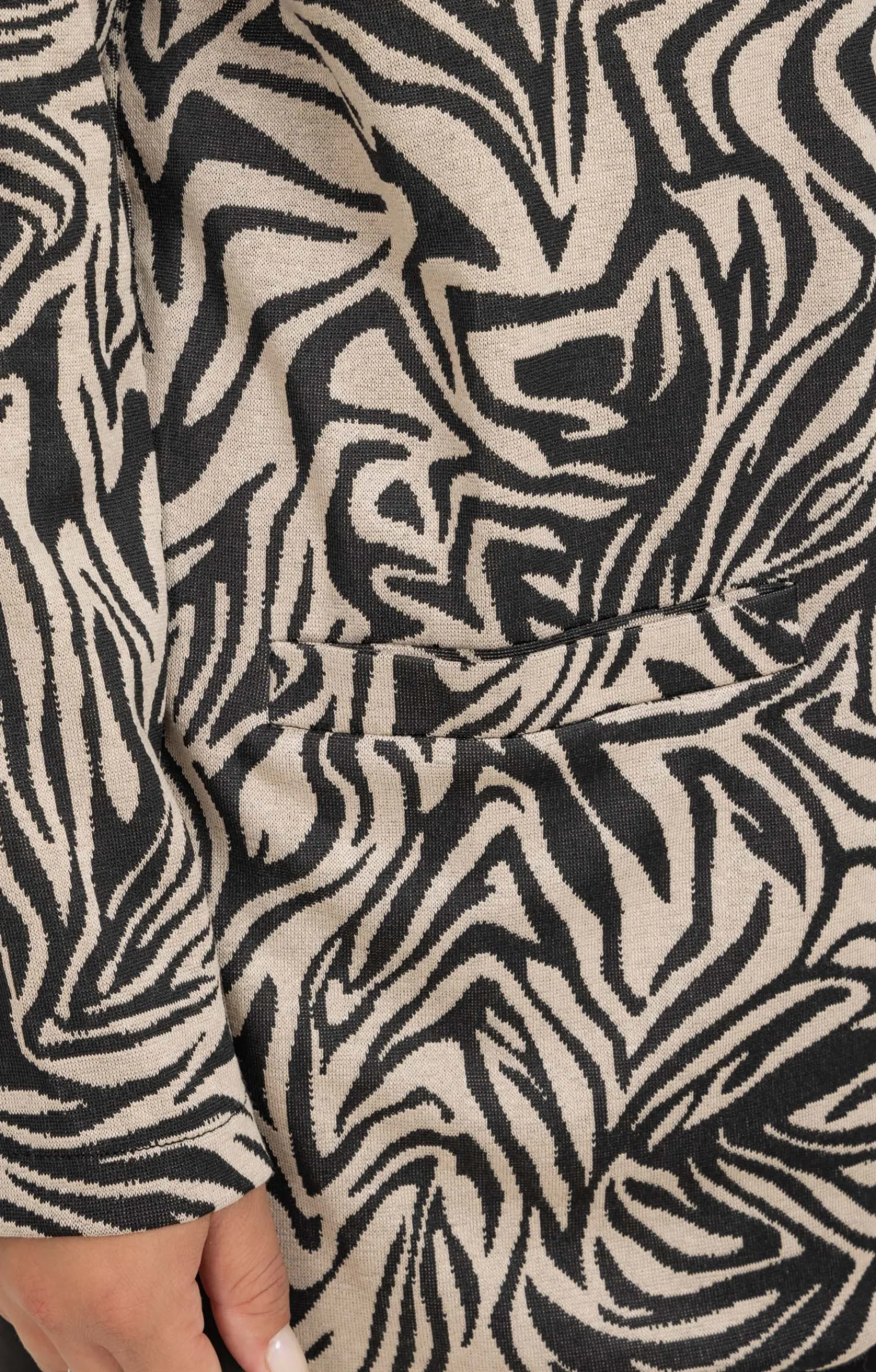 Toscane Boutique Vestes|Veste de tailleur zébrée BEIGE