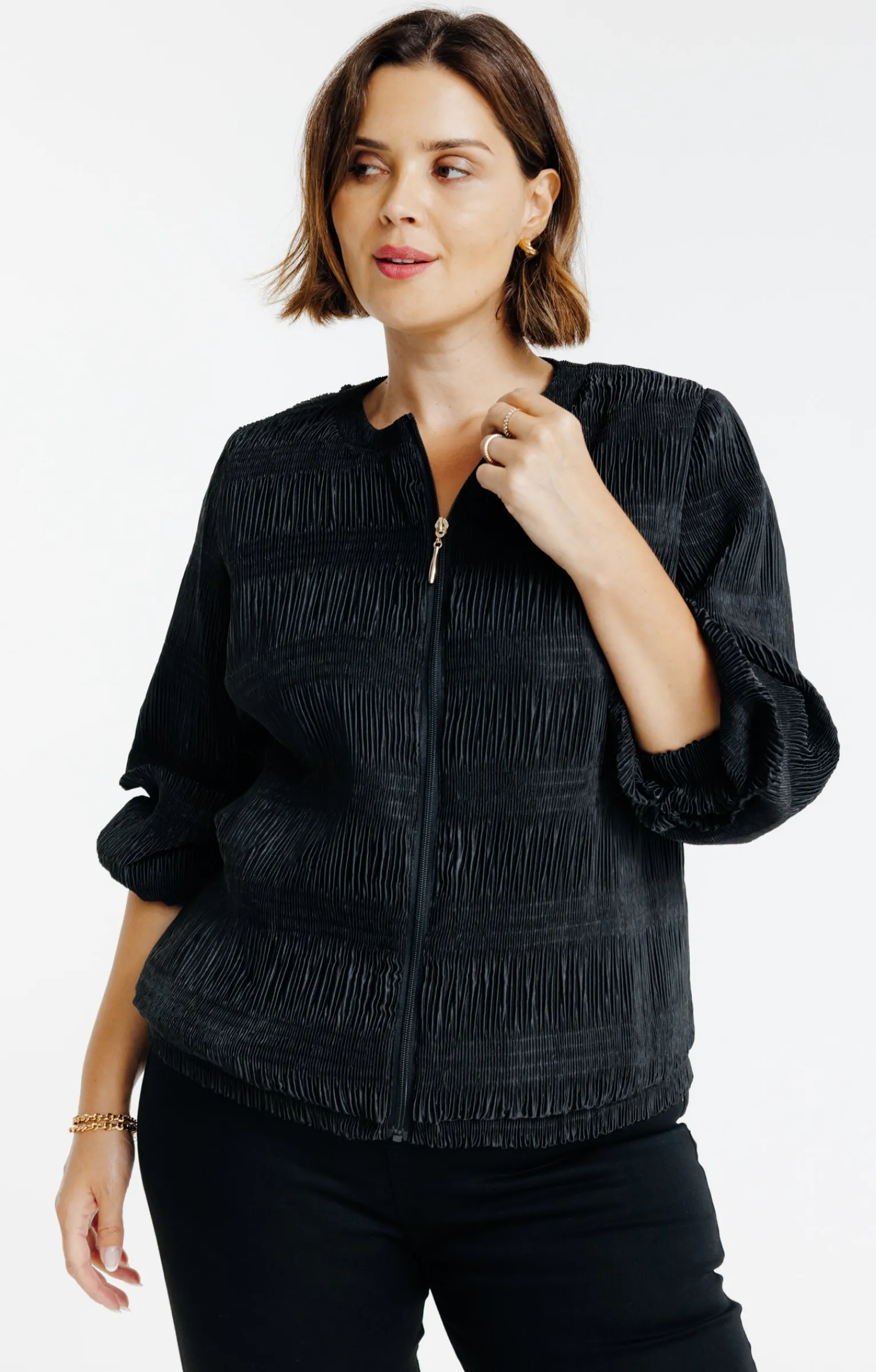 Toscane Boutique Vestes|Veste en matière fantaisie NOIR