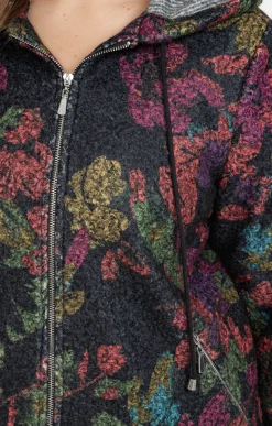 Toscane Boutique Vestes|Veste imprimée en bouclette MULTICOLORE