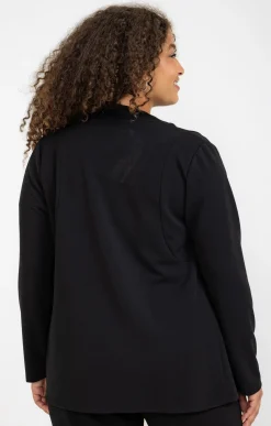 Toscane Boutique Vestes|Veste unie col châle NOIR